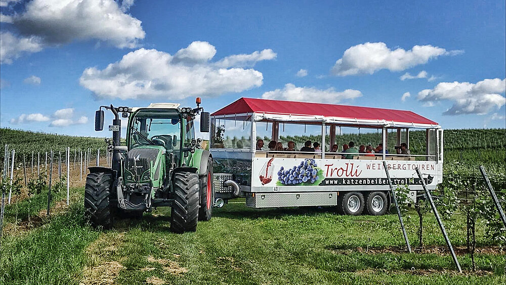 Foto von: Gerhard Kraft Der Weinprobe-Planwagen